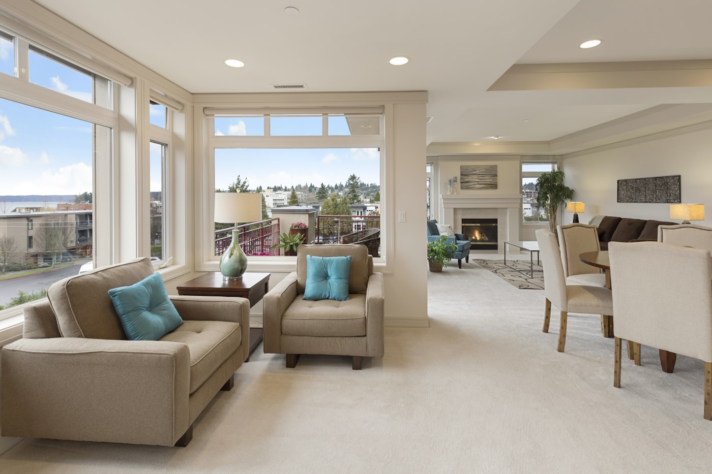 Tuscan Estate Remodel — Great room, after