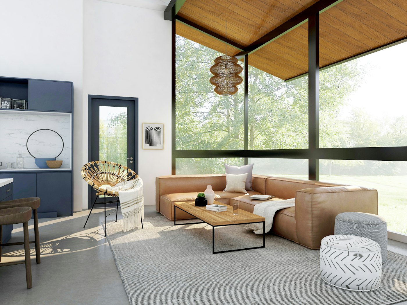 Red Rock Guest Casita — Covered patio & lounge